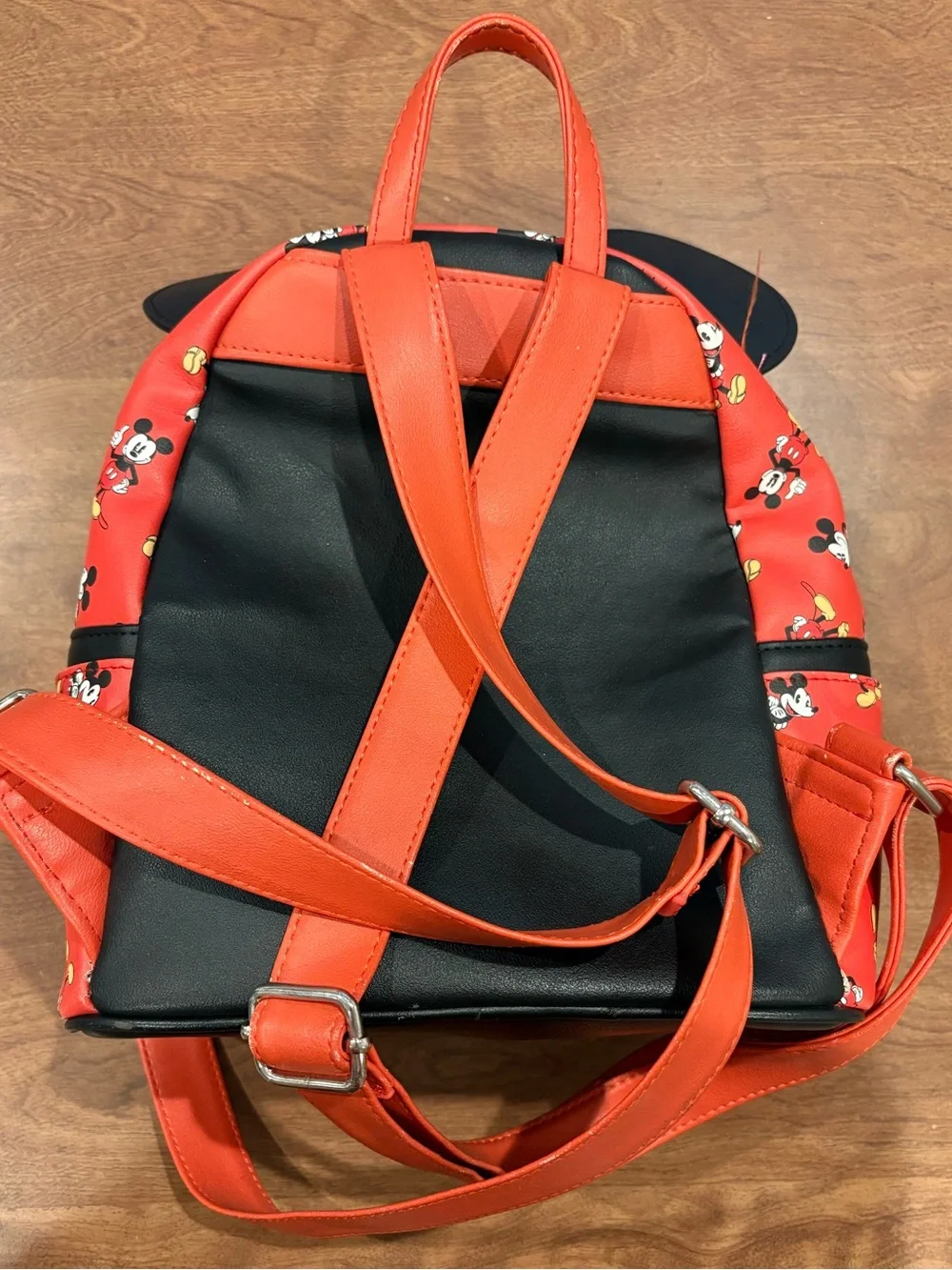 Loungefly Red Mickey Mouse Mini Backpack with Black Ears